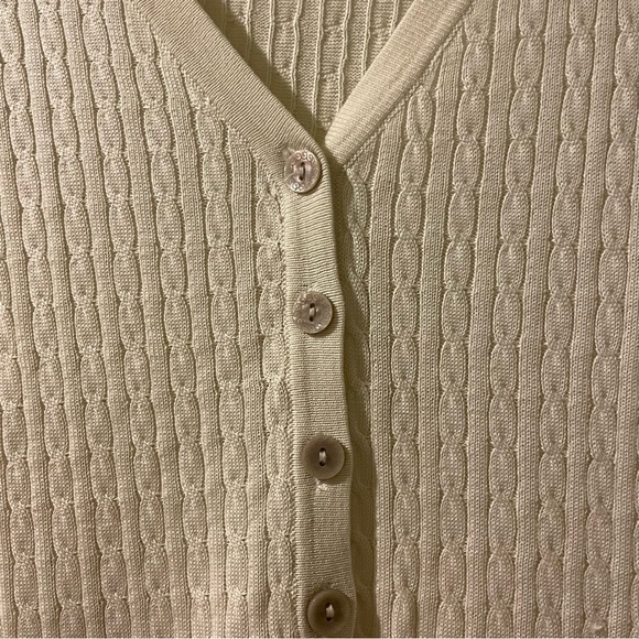 Norm Thompson y2k silk/cotton cardigan sweater-small EUC - Picture 3 of 8